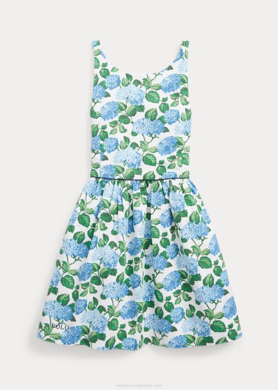 hortensia blomster børn Ralph Lauren blomstret dobbykjole i stretch Z426B7346