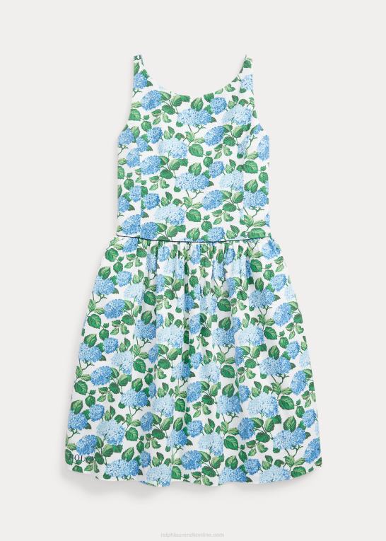 hortensia blomster børn Ralph Lauren blomstret dobbykjole i stretch Z426B7532