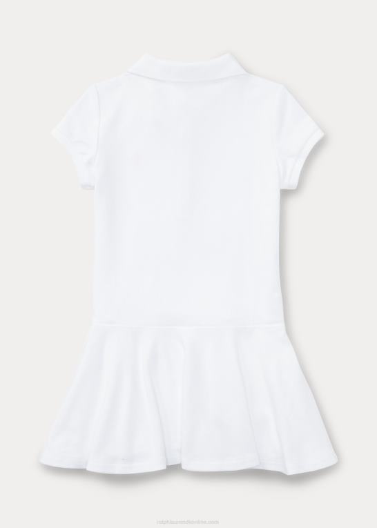 hvid børn Ralph Lauren kortærmet polokjole Z426B6942