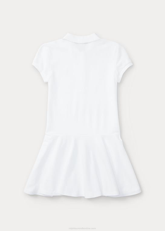 hvid børn Ralph Lauren stræk bomulds mesh polo kjole Z426B7033
