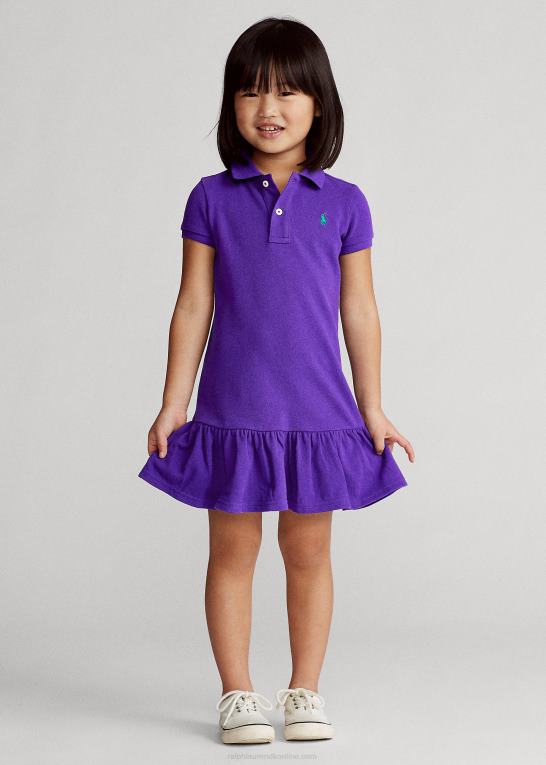hytte lilla børn Ralph Lauren polokjole i bomuldsnet Z426B6769