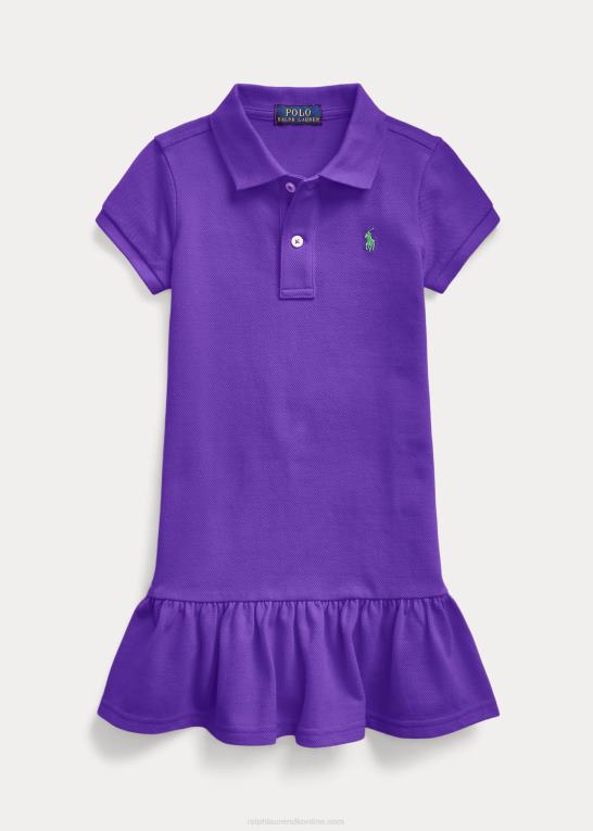 hytte lilla børn Ralph Lauren polokjole i bomuldsnet Z426B6769