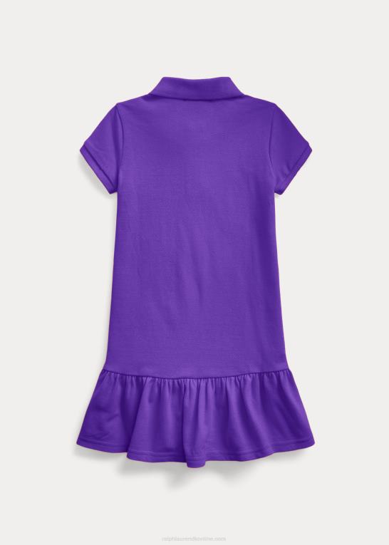 hytte lilla børn Ralph Lauren polokjole i bomuldsnet Z426B6769