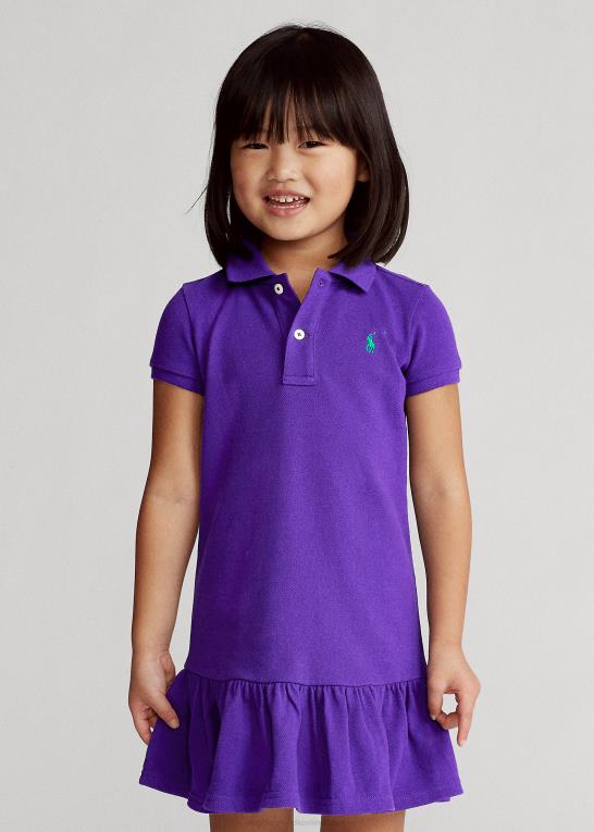 hytte lilla børn Ralph Lauren polokjole i bomuldsnet Z426B6769