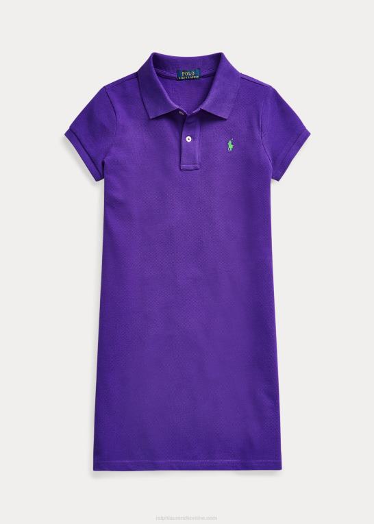 hytte lilla børn Ralph Lauren polokjole i bomuldsnet Z426B7018