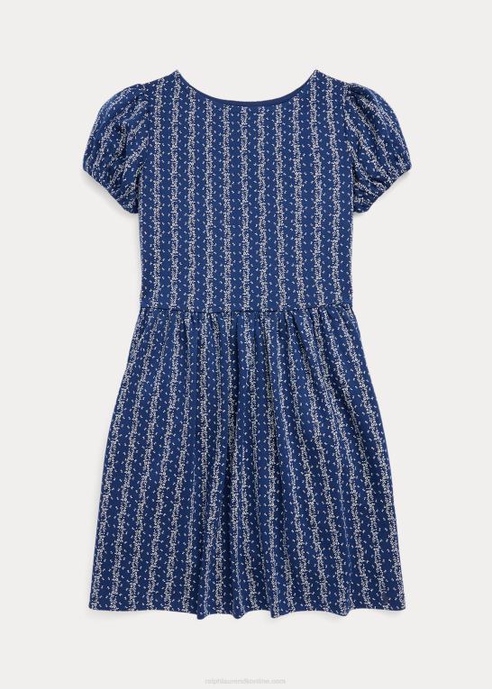 juliet blomsterstribe børn Ralph Lauren blomstret stretch ponte kjole Z426B7601