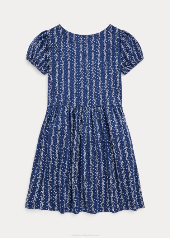 juliet blomsterstribe børn Ralph Lauren blomstret stretch ponte kjole Z426B7601