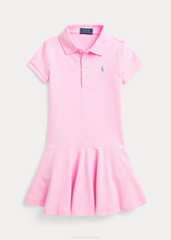 karmel pink børn Ralph Lauren kortærmet polokjole Z426B6945