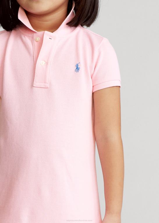 karmel pink børn Ralph Lauren polokjole i bomuldsnet Z426B6768