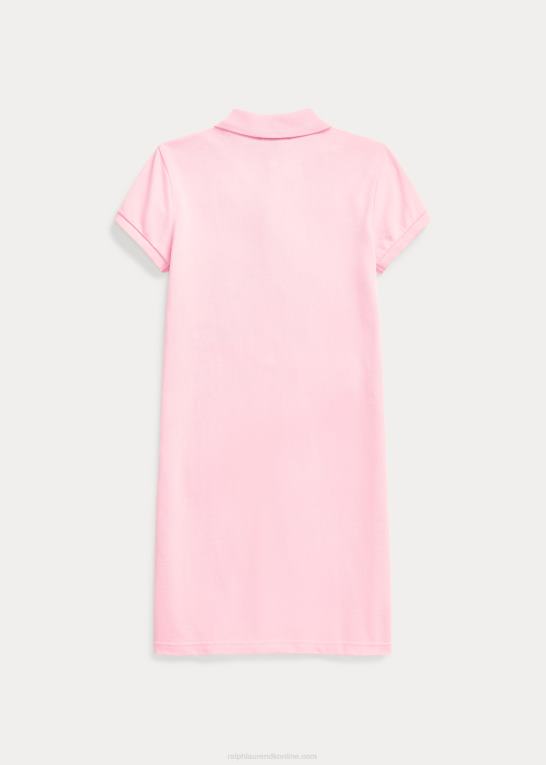 karmel pink børn Ralph Lauren polokjole i bomuldsnet Z426B7015