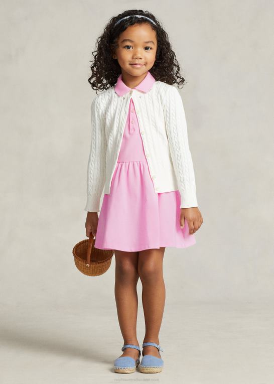 karmel pink børn Ralph Lauren polokjole i stretch mesh Z426B6716