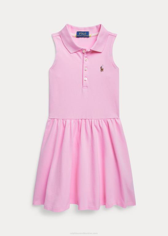 karmel pink børn Ralph Lauren polokjole i stretch mesh Z426B6716
