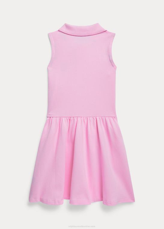 karmel pink børn Ralph Lauren polokjole i stretch mesh Z426B6716