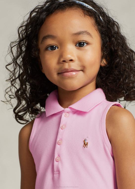 karmel pink børn Ralph Lauren polokjole i stretch mesh Z426B6716