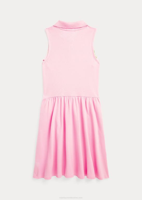 karmel pink børn Ralph Lauren polokjole i stretch mesh Z426B7109