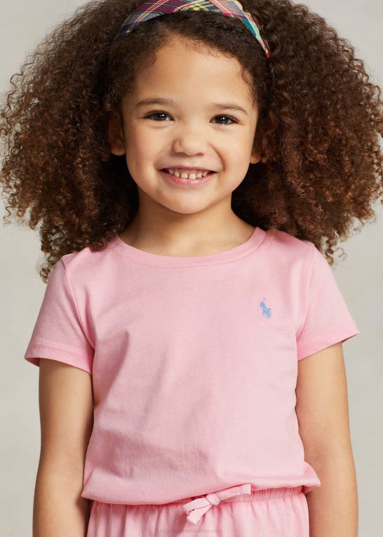 karmel pink børn Ralph Lauren t-shirt i bomuldsjersey Z426B7355