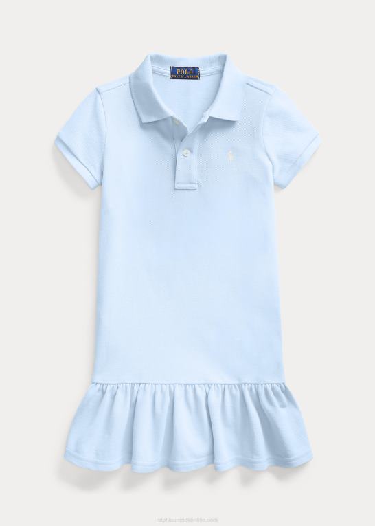 kontor blå børn Ralph Lauren polokjole i bomuldsnet Z426B6778