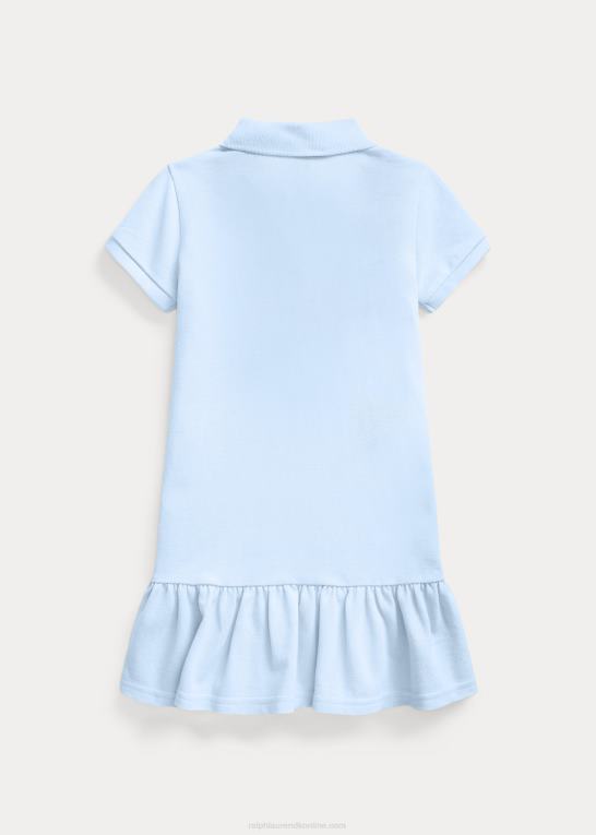 kontor blå børn Ralph Lauren polokjole i bomuldsnet Z426B6778