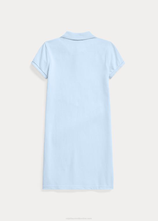 kontor blå børn Ralph Lauren polokjole i bomuldsnet Z426B7009