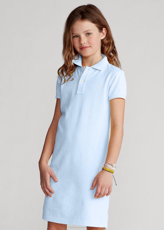 kontor blå børn Ralph Lauren polokjole i bomuldsnet Z426B7009