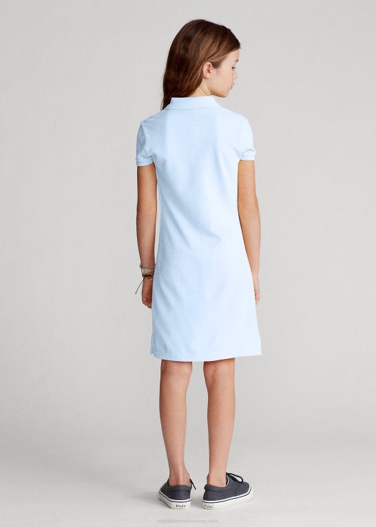 kontor blå børn Ralph Lauren polokjole i bomuldsnet Z426B7009