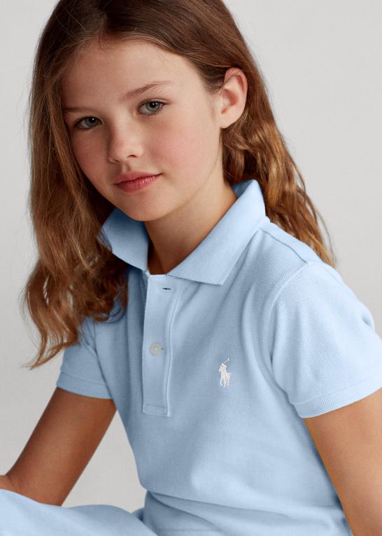 kontor blå børn Ralph Lauren polokjole i bomuldsnet Z426B7009