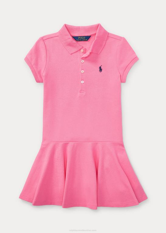 lyserød børn Ralph Lauren kortærmet polokjole Z426B6941