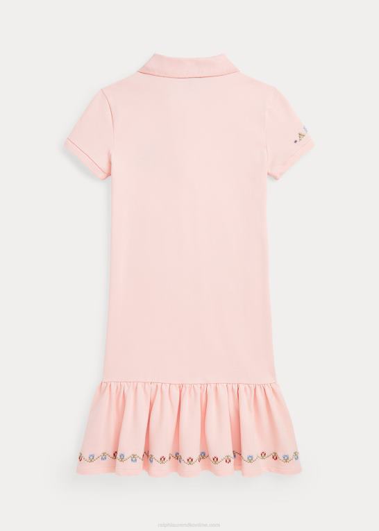 lyserødt sand børn Ralph Lauren polokjole i mesh Z426B7566
