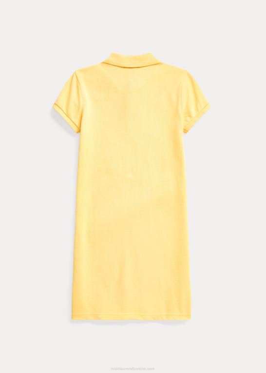 majs gul børn Ralph Lauren polokjole i bomuldsnet Z426B7012