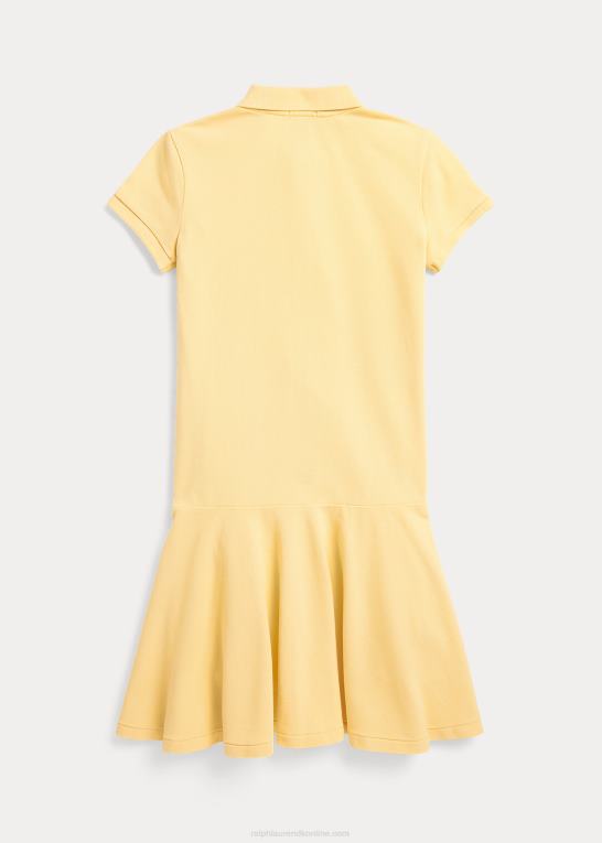 majs gul børn Ralph Lauren stræk bomulds mesh polo kjole Z426B7034