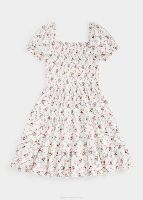 martha blomstret børn Ralph Lauren blomstret smockkjole i bomuldsjersey Z426B7143