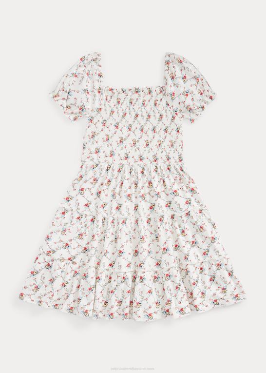 martha blomstret børn Ralph Lauren blomstret smockkjole i bomuldsjersey Z426B7143