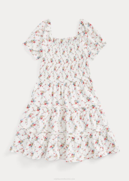 martha blomstret børn Ralph Lauren blomstret smockkjole i bomuldsjersey Z426B9965