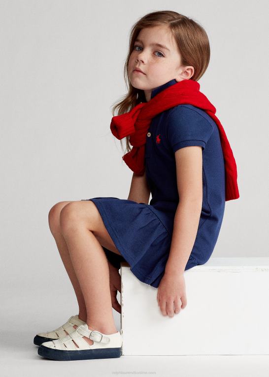 newport flåde børn Ralph Lauren polokjole i bomuldsnet Z426B6775