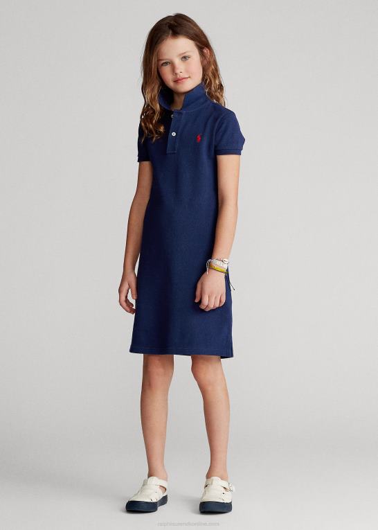newport flåde børn Ralph Lauren polokjole i bomuldsnet Z426B7020