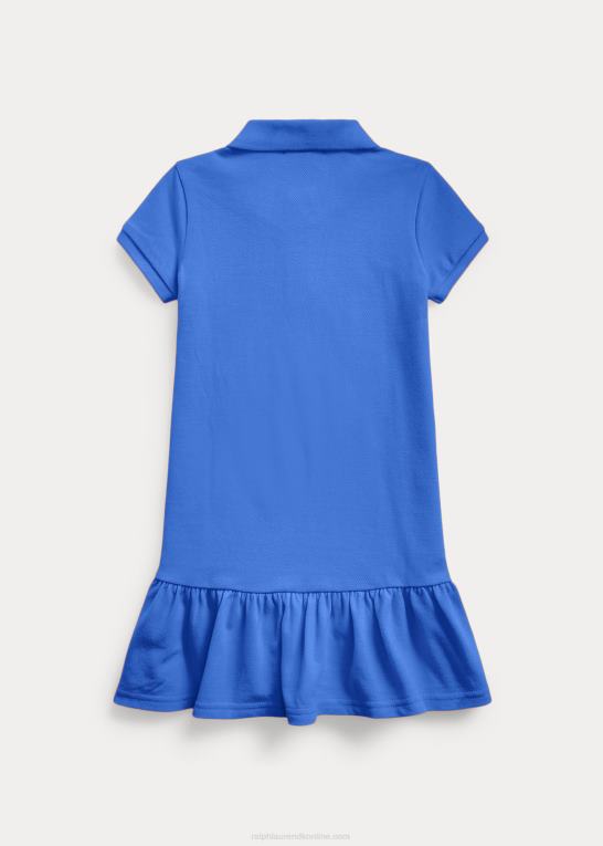 ny iris blå børn Ralph Lauren polokjole i bomuldsnet Z426B6774