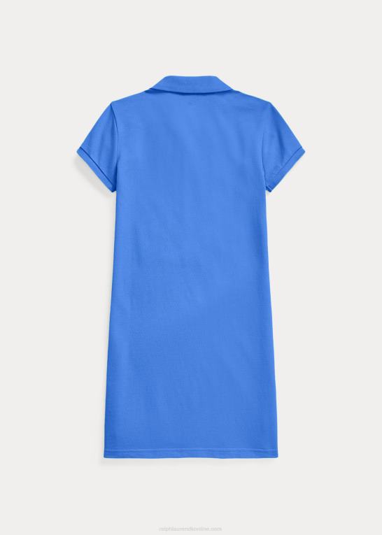 ny iris blå børn Ralph Lauren polokjole i bomuldsnet Z426B7011