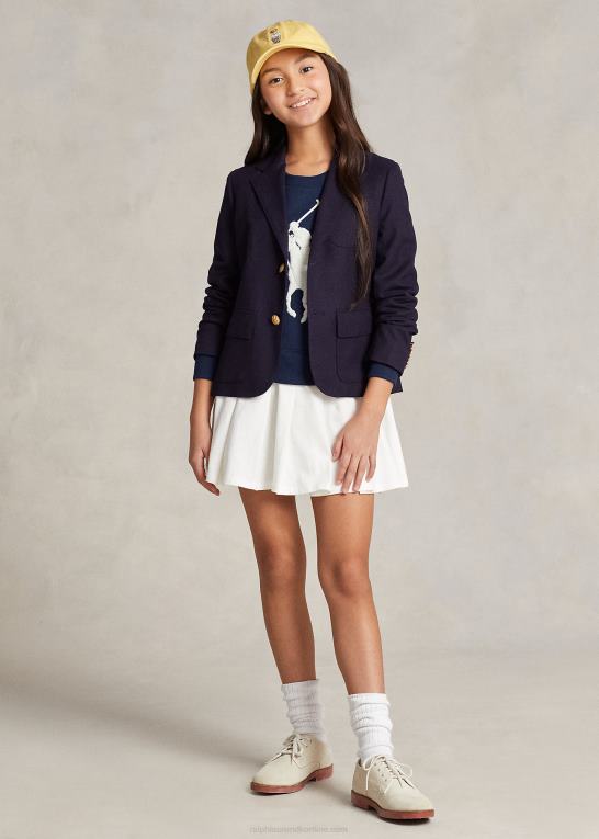 raffineret flåde børn Ralph Lauren stor pony fleece sweatshirtkjole Z426B6960