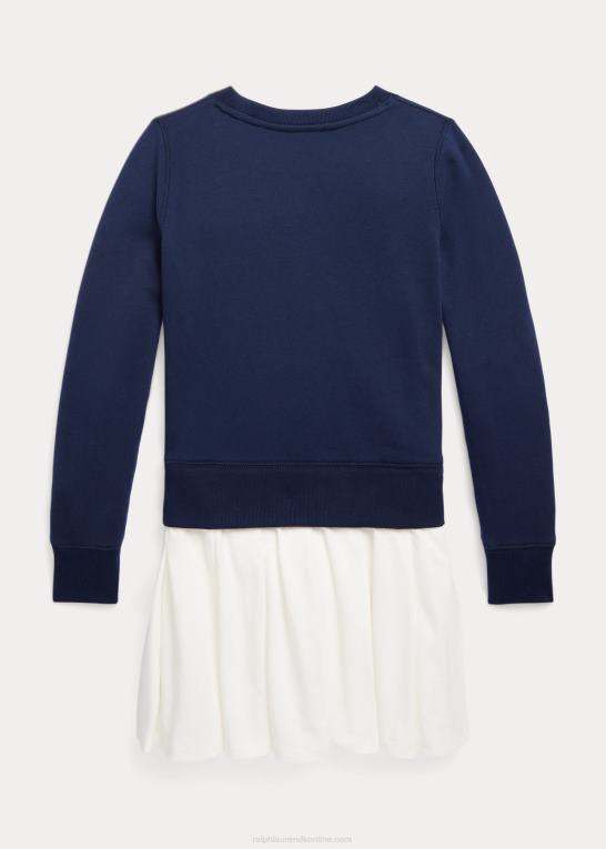 raffineret flåde børn Ralph Lauren stor pony fleece sweatshirtkjole Z426B6960