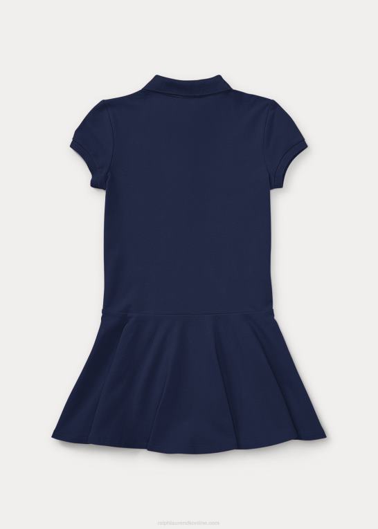 raffineret flåde børn Ralph Lauren stræk bomulds mesh polo kjole Z426B7032