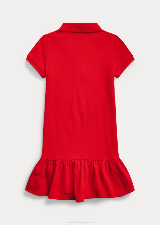 rl 2000 rød børn Ralph Lauren polokjole i bomuldsnet Z426B6771