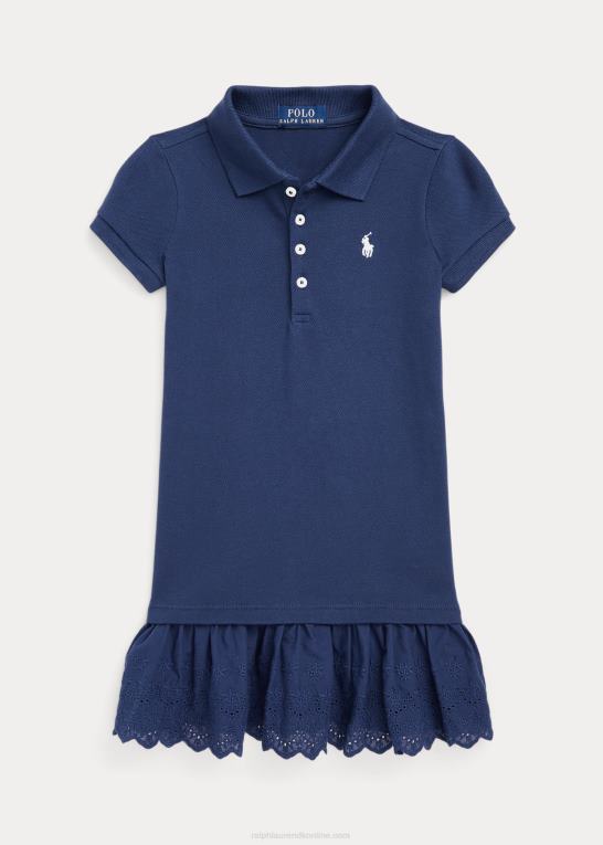 rustik marine børn Ralph Lauren eyelet stretch mesh polokjole Z426B7394