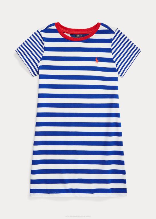 safir stjerne børn Ralph Lauren stribet jersey-kjole i bomuld Z426B6797