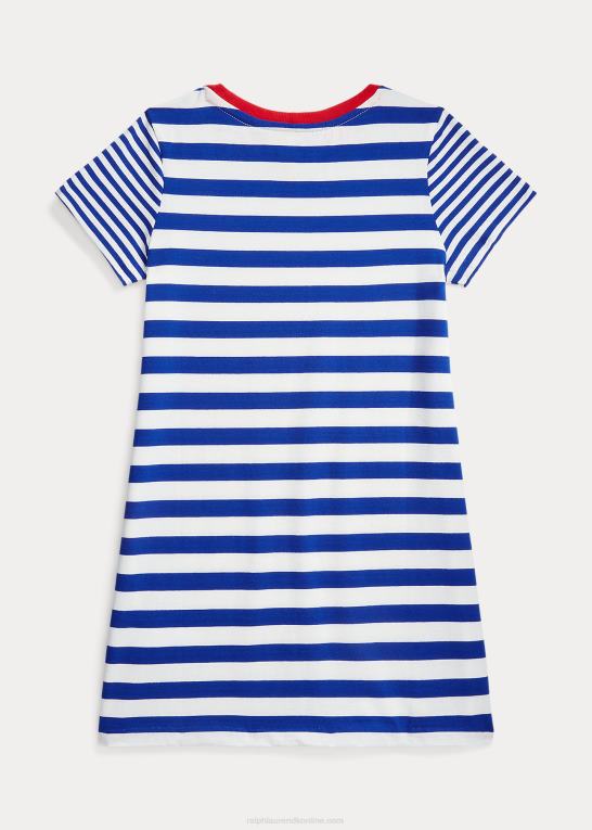 safir stjerne børn Ralph Lauren stribet jersey-kjole i bomuld Z426B6797