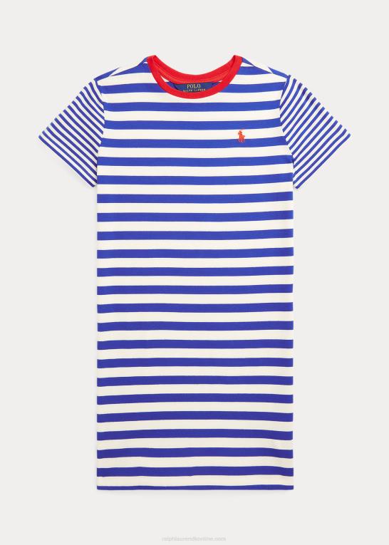 safir stjerne børn Ralph Lauren stribet jersey-kjole i bomuld Z426B7049