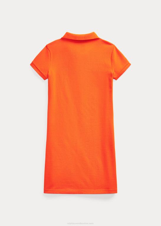 sejler orange børn Ralph Lauren polokjole i bomuldsnet Z426B7014