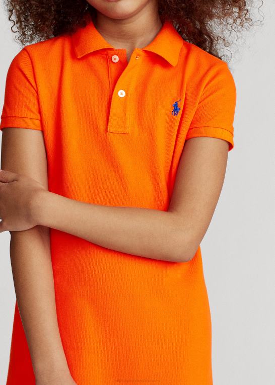 sejler orange børn Ralph Lauren polokjole i bomuldsnet Z426B7014