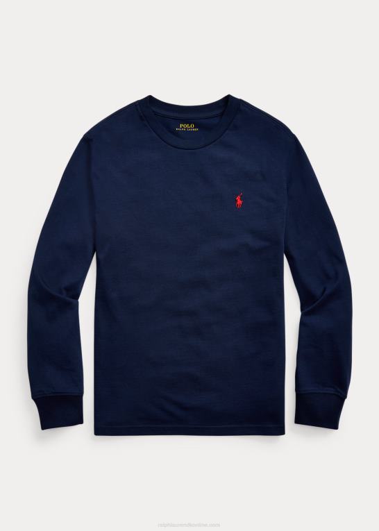 krydstogtflåde børn Ralph Lauren langærmet t-shirt i bomuldsjersey Z426B6286