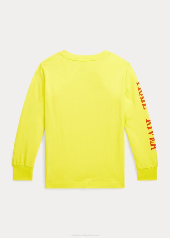 laser gul børn Ralph Lauren langærmet grafisk t-shirt i bomuld Z426B9906