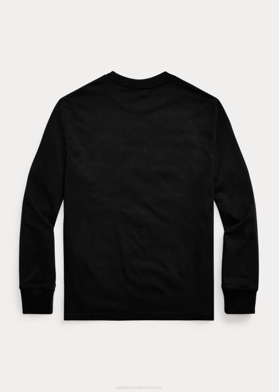 rl sort børn Ralph Lauren langærmet t-shirt i bomuldsjersey Z426B6285